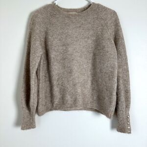 La Maille Sezane Paris Louise Sweater Womens Small Mohair Wool Buttons